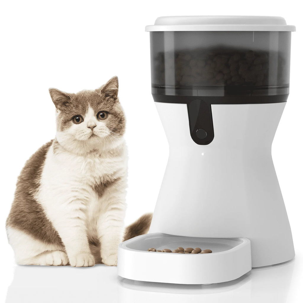 Smart Automatic Pet Feeder with WiFi - 20 Cups Capacity, Voice Recording & Timed Feeding for Cats and Small Dogs
