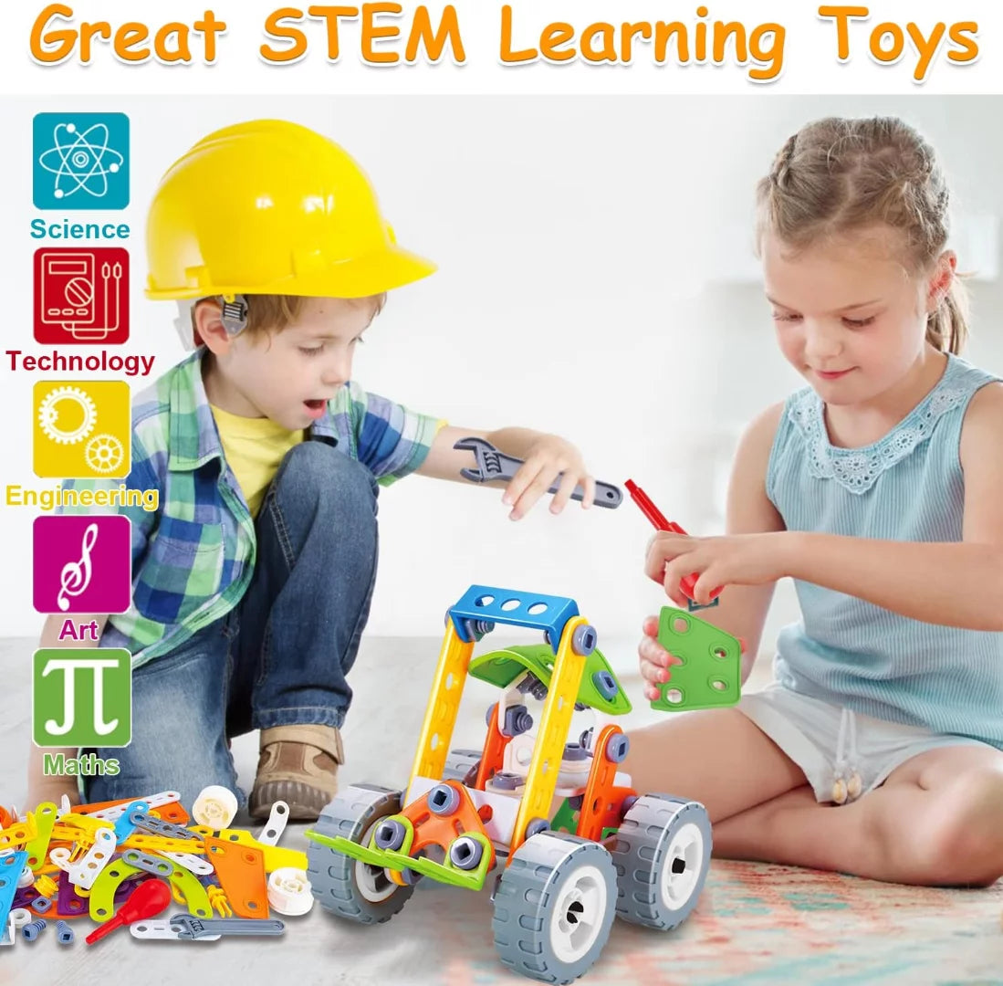 10-in-1 STEM Building Toys - Perfect Birthday and Christmas Gift for Boys Ages 4-8 - Fun and Educational Creative Activities!