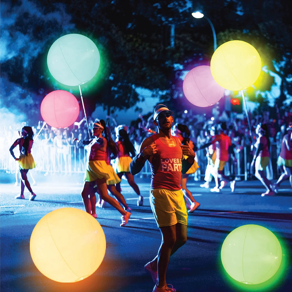 Illuminate Your Summer Fun: 4-Pack Light-Up Pool Beach Game Balls with 8 Exciting Light Modes - Perfect for All Ages!