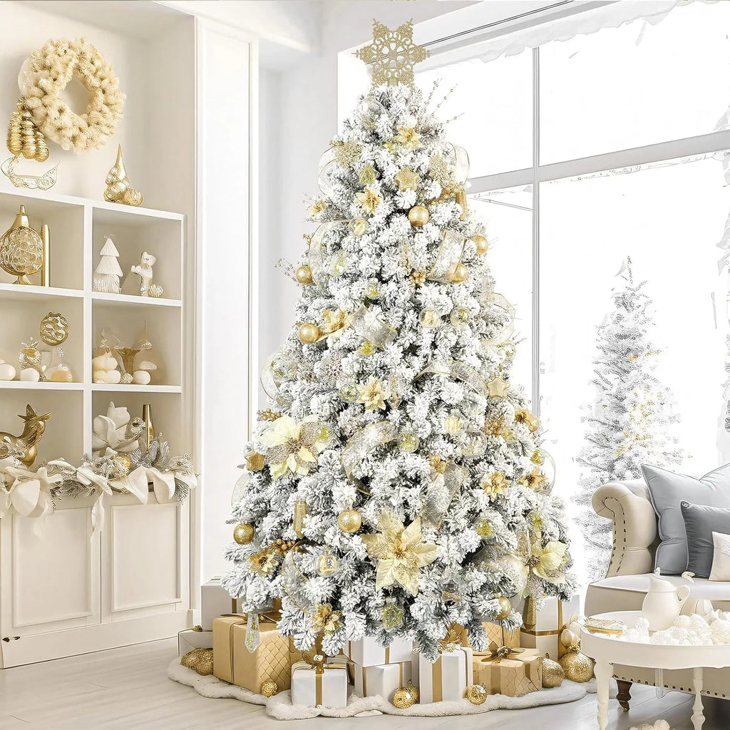 86PCS Christmas Balls Ornaments Clear Set, Shatterproof Christmas Tree Decorations Balls for Xmas Tree Decor Holiday Wedding Party Decoration, Gold