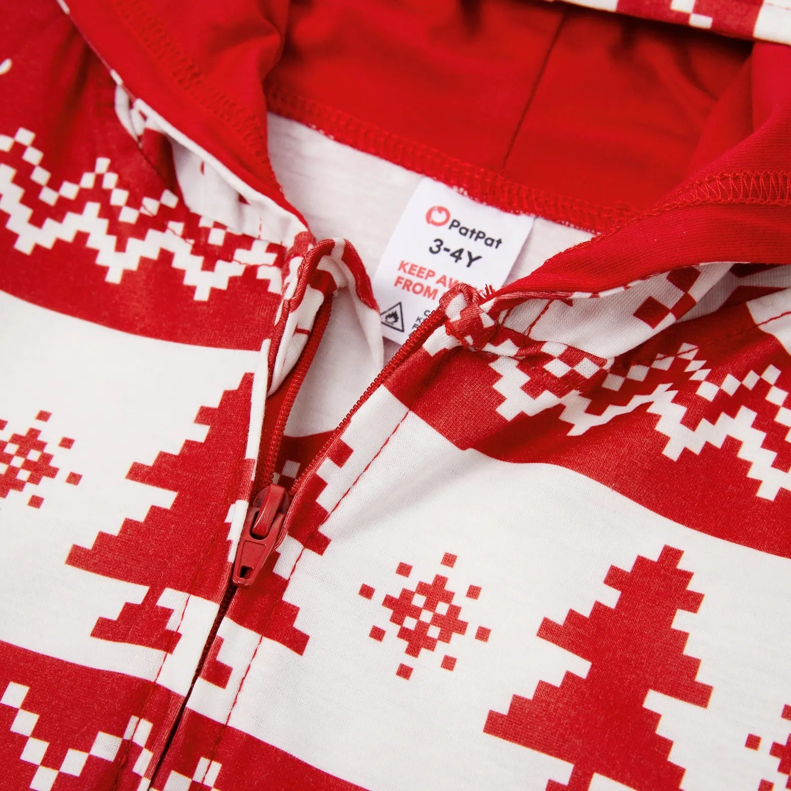 Christmas Pajamas Family Matching Onesies Kids Girl Boys Long Sleeve Hooded Zipper Bodysuits Flame Resistant One Piece Holiday Pjs with Socks, Red Snowman, 2 Years