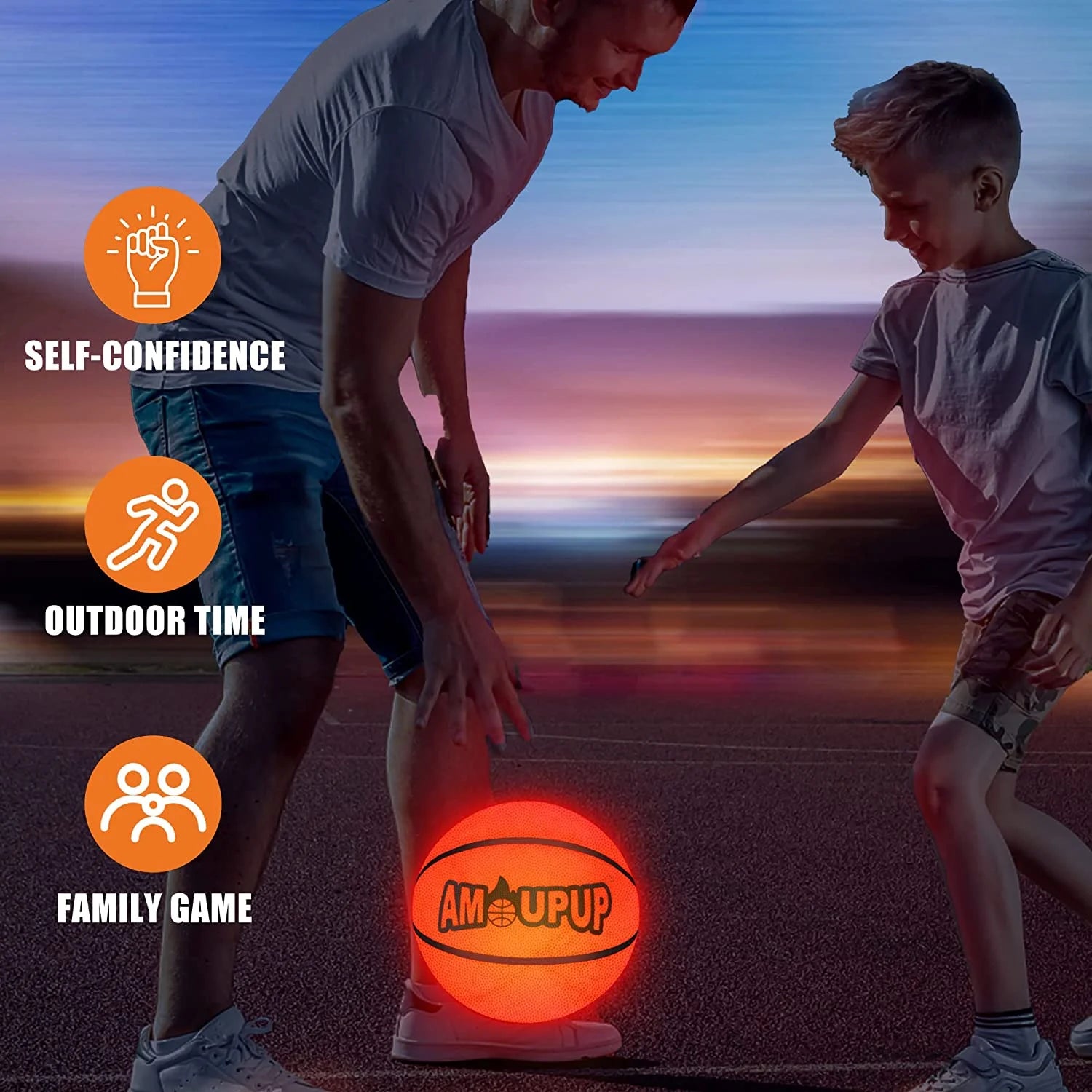 Illuminate Your Game:  Glow in the Dark LED Basketball - Perfect Gift for Teens and Kids!