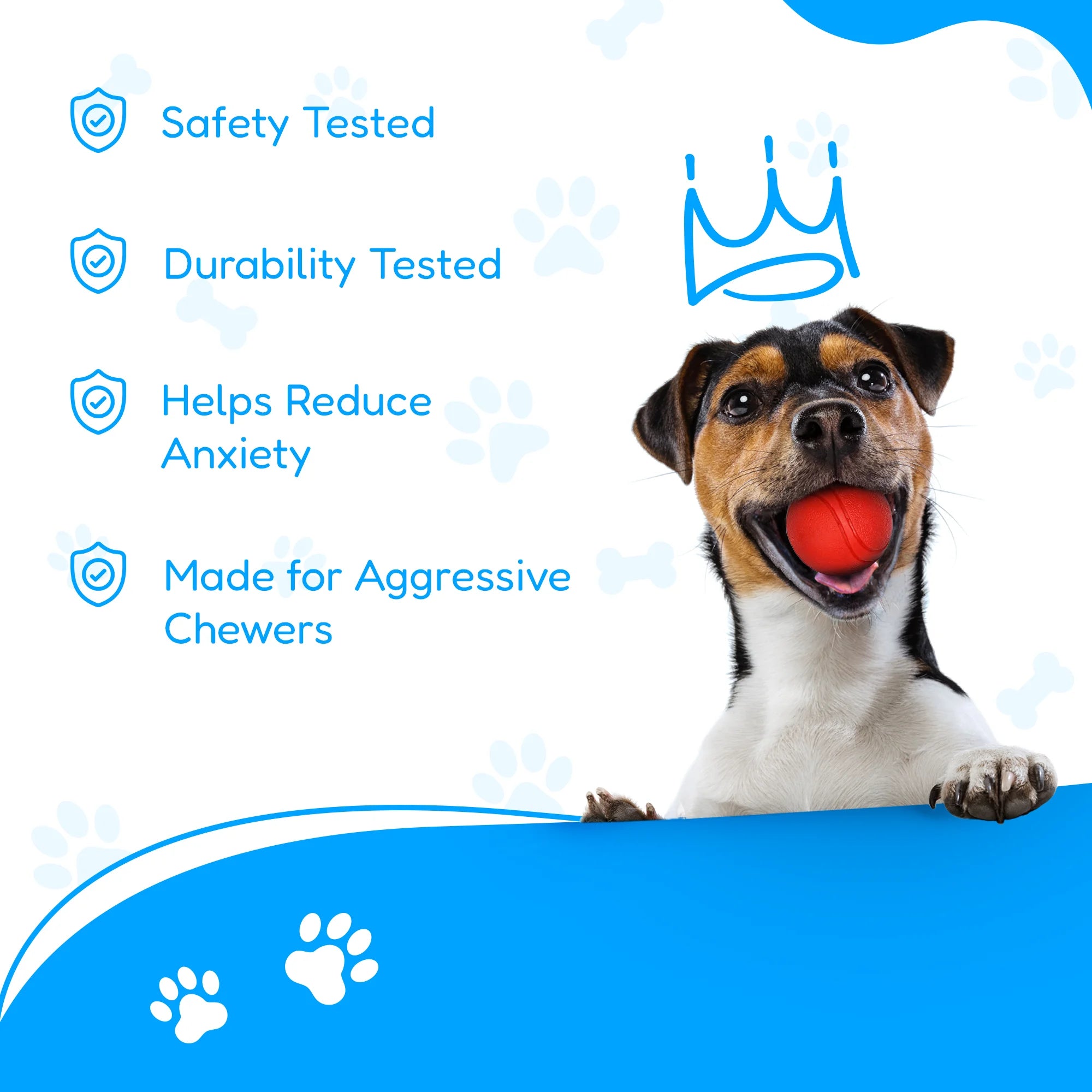 ULTIMATE PACK OF 4 DURABLE DOG TOYS FOR AGGRESSIVE CHEWERS