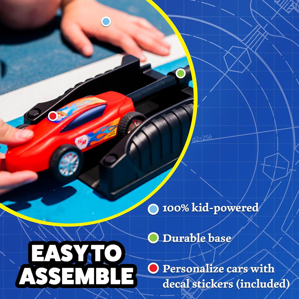 Stomp Racers Air-Powered Race Cars - Exciting Outdoor Toy Car Launcher for Kids - Perfect Gift for Boys, Girls & Toddlers!
