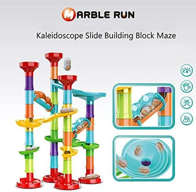 Ultimate Marble Run Set - STEM Building Blocks & Glass Marbles for Kids 4-8 | Fun Maze Race Game & Educational Toy | Perfect Birthday Gift for Boys & Girls