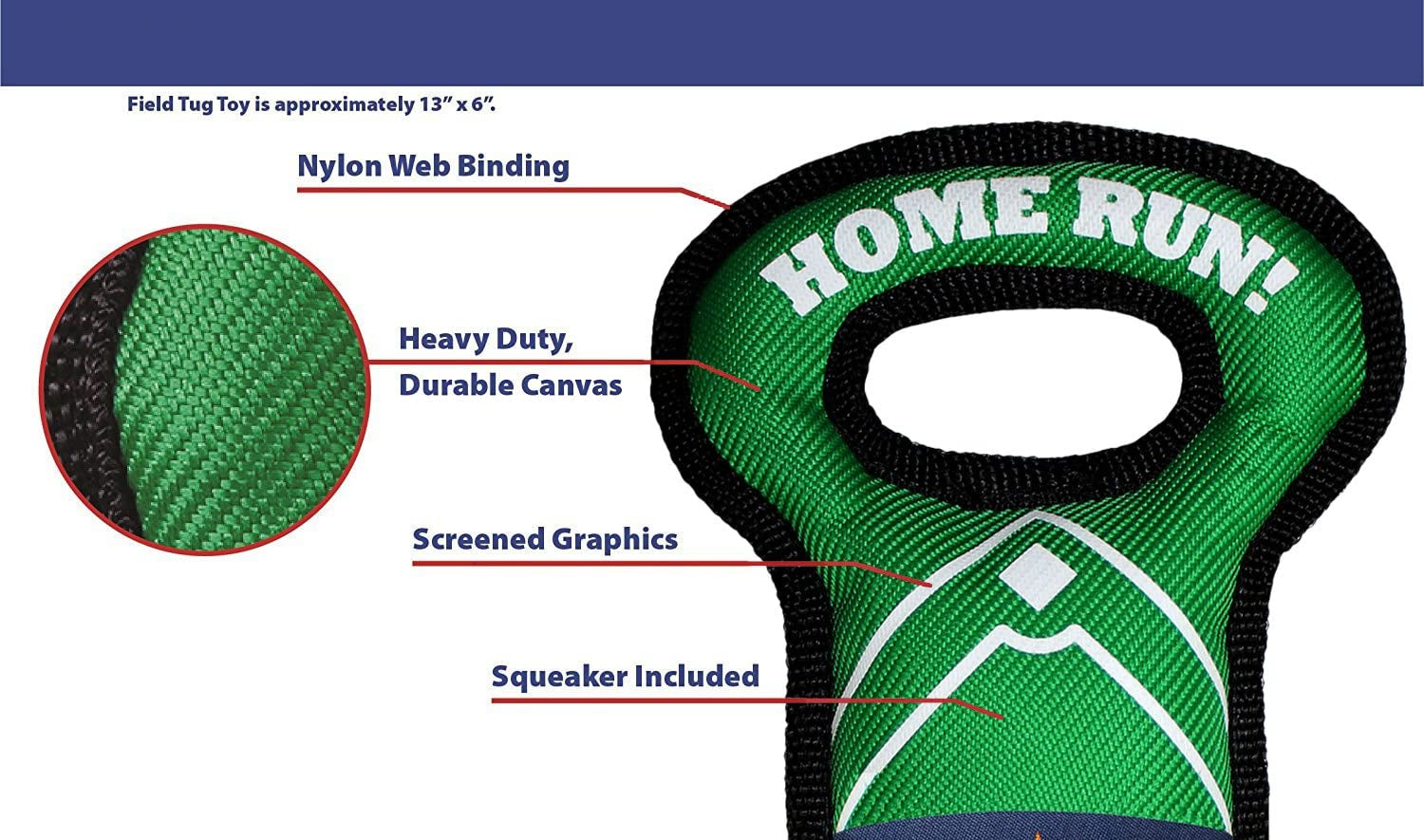 MLB NEW YORK YANKEES BASEBALL FIELD DOG TOY