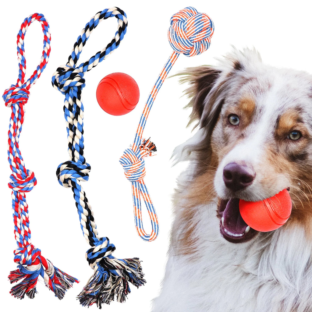 ULTIMATE PACK OF 4 DURABLE DOG TOYS FOR AGGRESSIVE CHEWERS