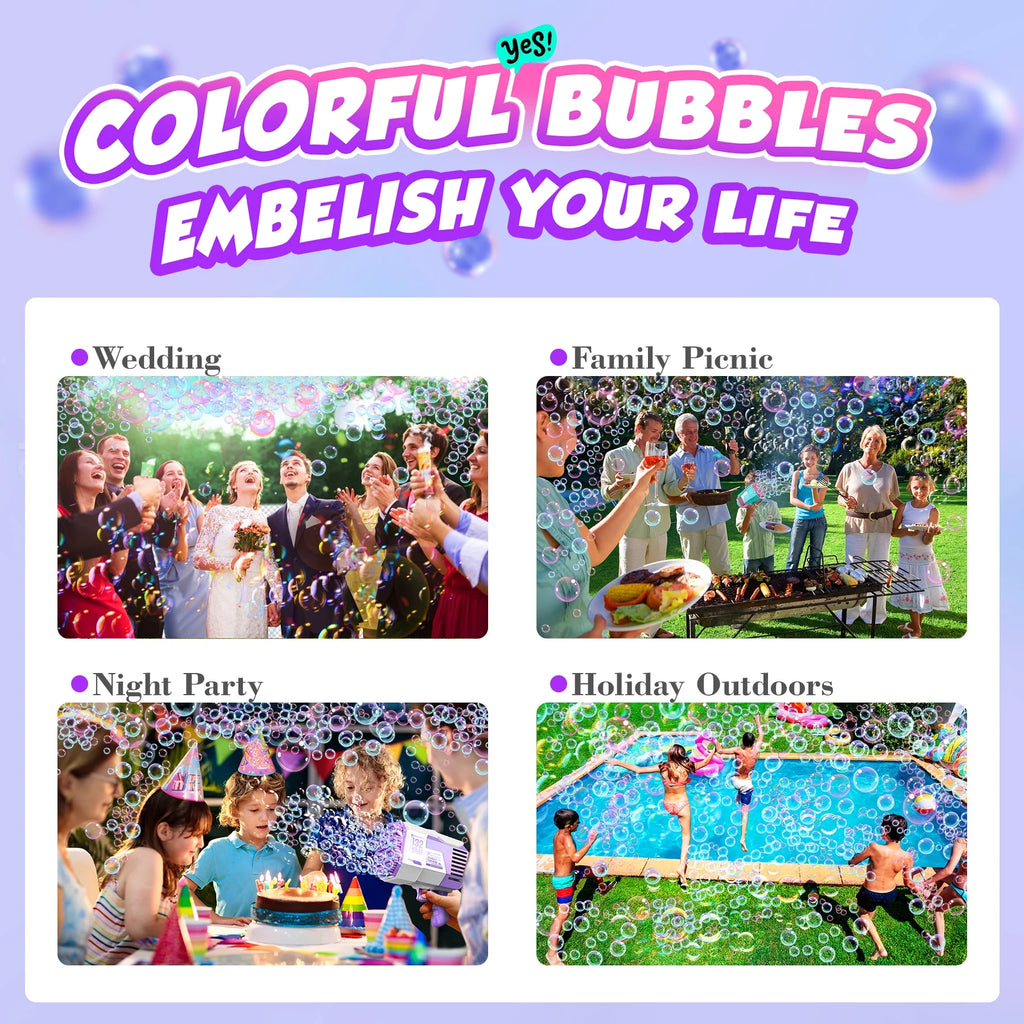 BUBBLE MACHINE: INDOOR/OUTDOOR FUN! GREAT FOR AGES 5-8+  