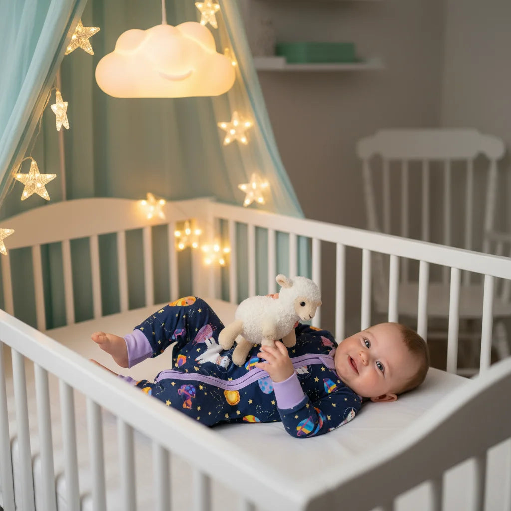 Baby Clothes Viscose from Bamboo Baby Pajamas Snug Fit Footless Zip Bodysuits Baby Sleep N Play Pajamas for Newborn Girl 2Pack,3-6 Months