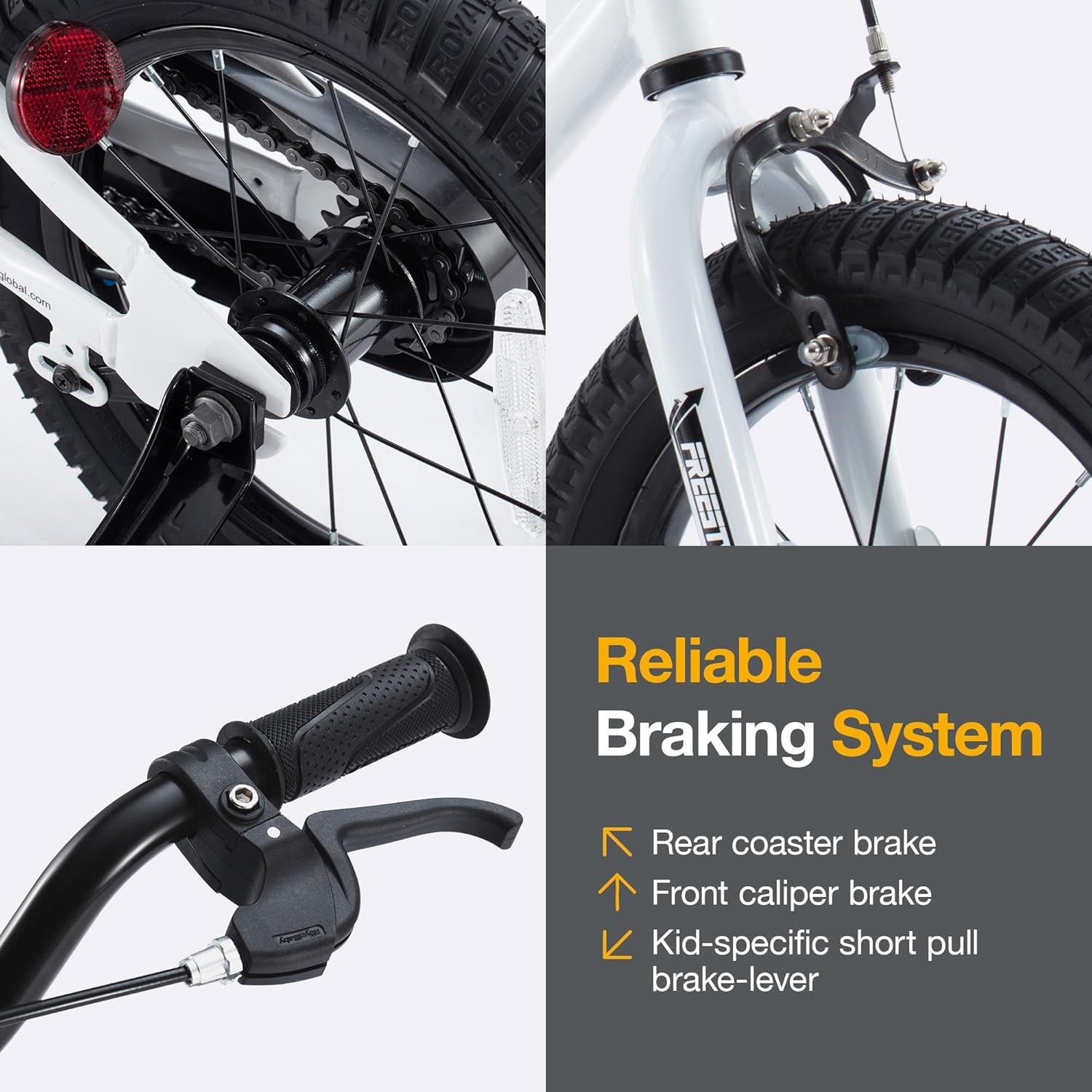 Freestyle Classic & EZ Balance Switchable Bicycle for Kids, Available in 12", 14", 16", and 18" Sizes, Suitable for Ages 3-10