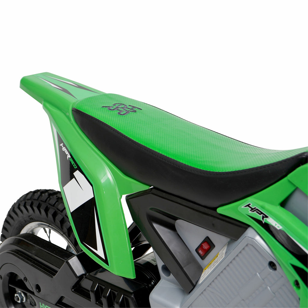 HPR 350 Green 24V Electric Dirt Bike for Kids - Thrilling Outdoor Adventure!
