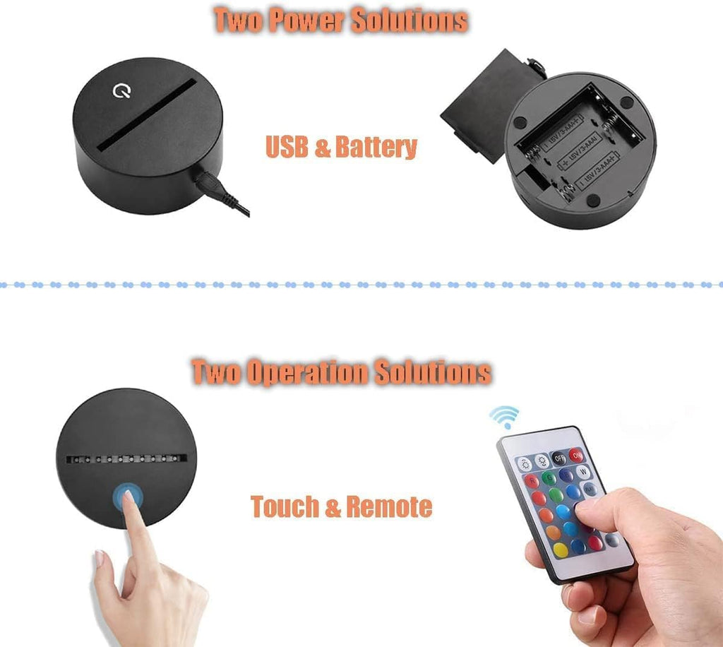 TRACTOR MIXED COLOR NIGHT LIGHT: 3D ILLUSION USB LAMP