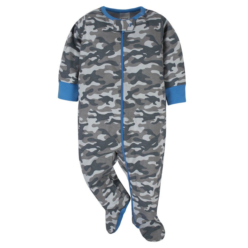 Brand Baby Boy Sleep 'N Plays Footed Pajamas, 4-Pack, Newborn - 6/9M