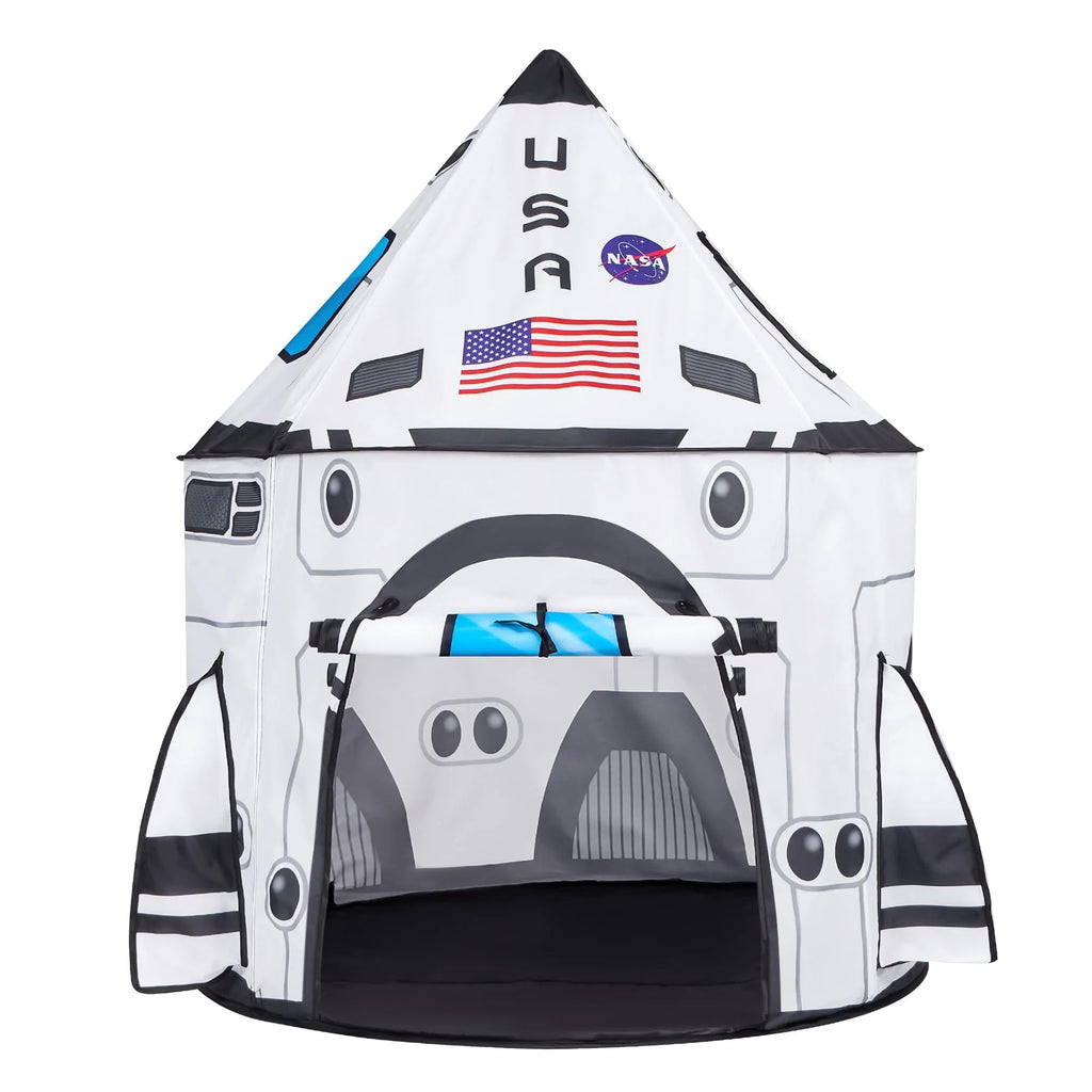 Rocket Ship Pop-Up Play Tent - Indoor & Outdoor Spaceship Playhouse for Kids