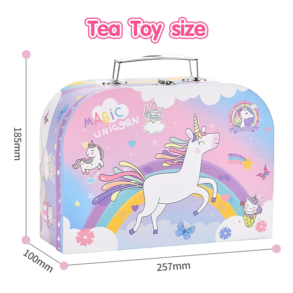 48-PIECE PLAY TEA PARTY SET FOR GIRLS: AGES 3-6, PRINCESS AND UNICORN THEMES