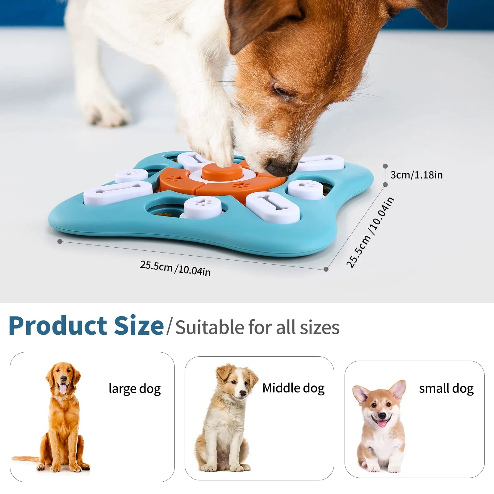 Interactive Dog Puzzle Toys - Treat Dispensing IQ Training & Brain Stimulation for Dogs and Cats - Perfect Gift for Puppies!
