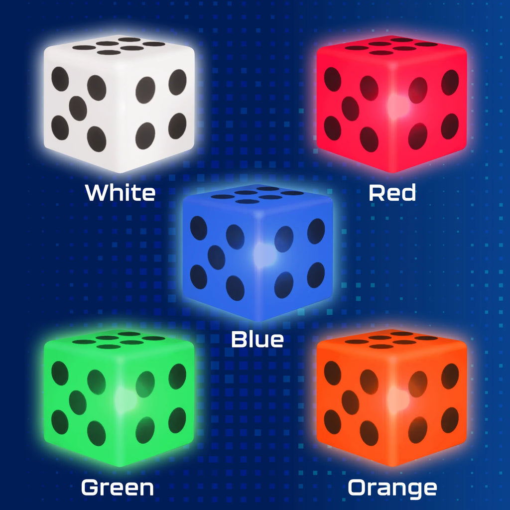 LED Jumbo Dice, Light-Up Game, for All Ages, by