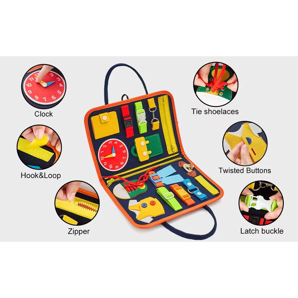 Busy Board Educational Toy for Toddlers 2-4 Year Old, Montessori Preschool Learning Educational Toys for 2-4 Boys Girls