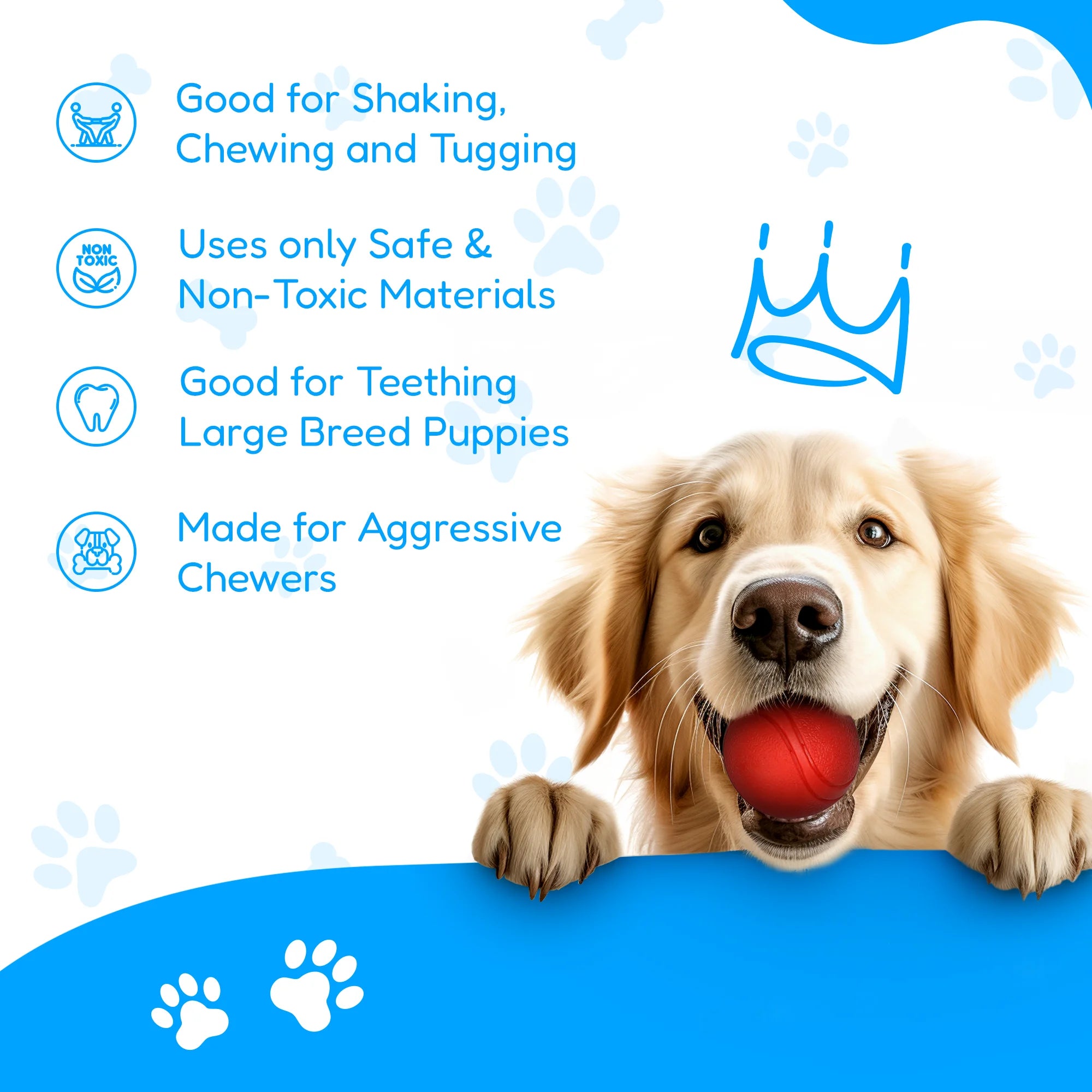 ULTIMATE PACK OF 4 DURABLE DOG TOYS FOR AGGRESSIVE CHEWERS