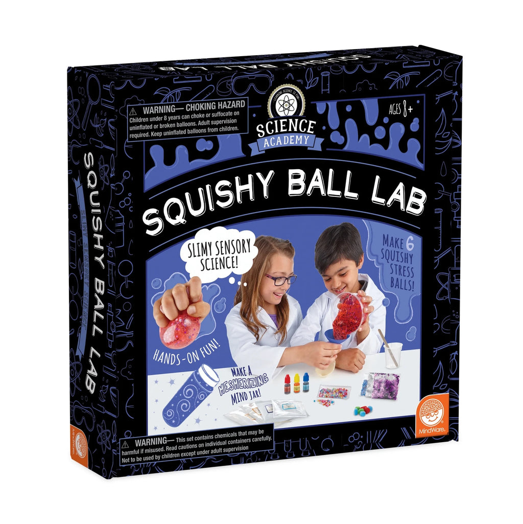 Science Academy Squishy Ball Lab: Create 3 Stress-Relief Toys with Our 35-Piece Set - Engaging Experiments for Kids and Teens, Ideal Educational Gift