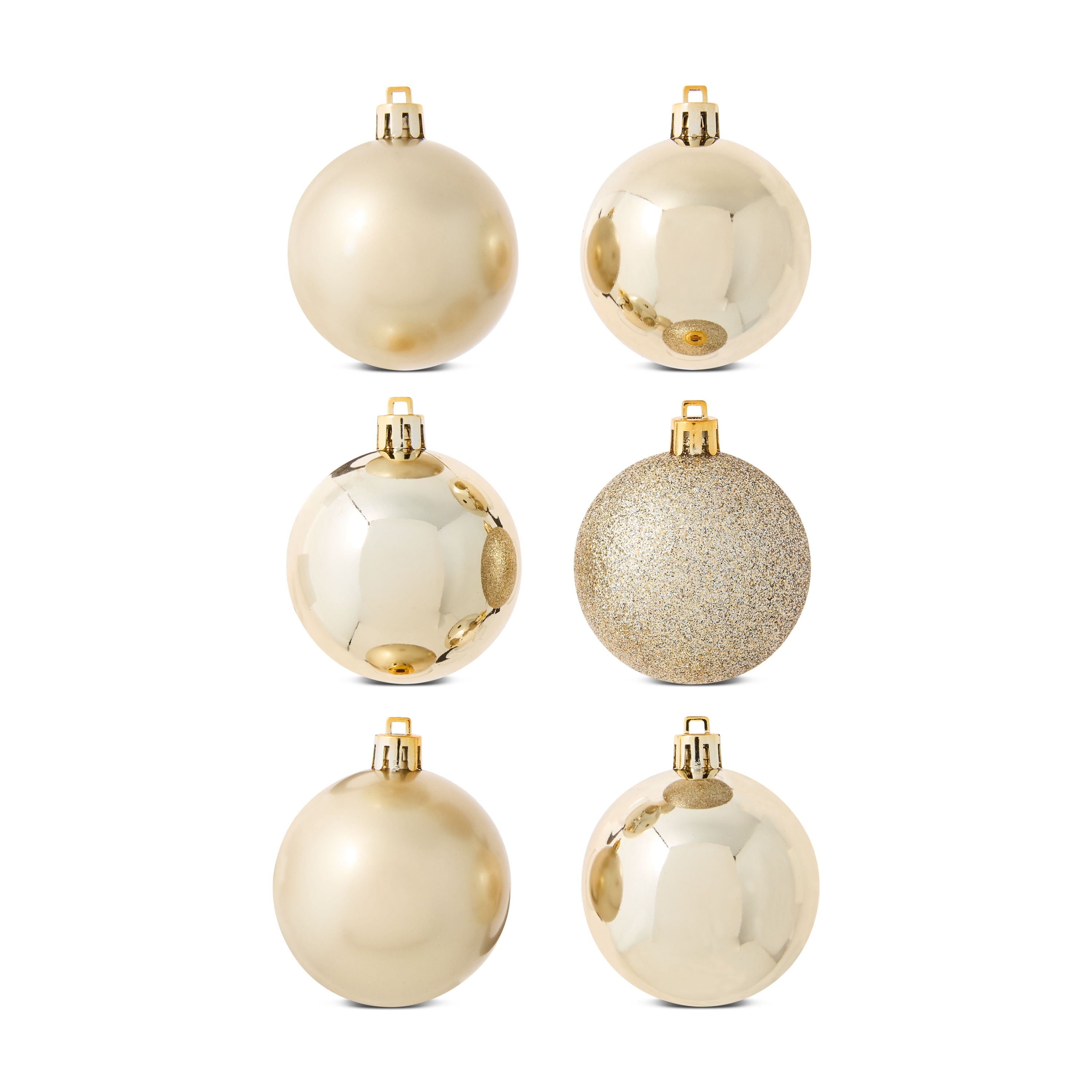 24-Count Champagne Shatterproof Ball Christmas Ornaments, 2.36 In, by