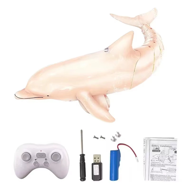 Smart Rc Shark Whale Spray Water Toy Remote Controlled Boat Ship Submarine Robots Fish Electric Toys for Kids Boys Baby Children