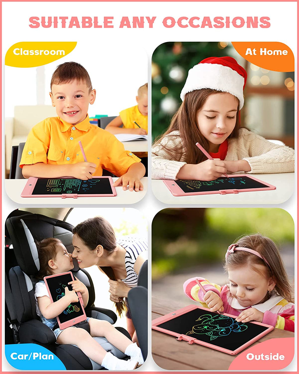 10-INCH LCD WRITING TABLET: AGES 3-8, DRAWING PAD AND DOODLE BOARD