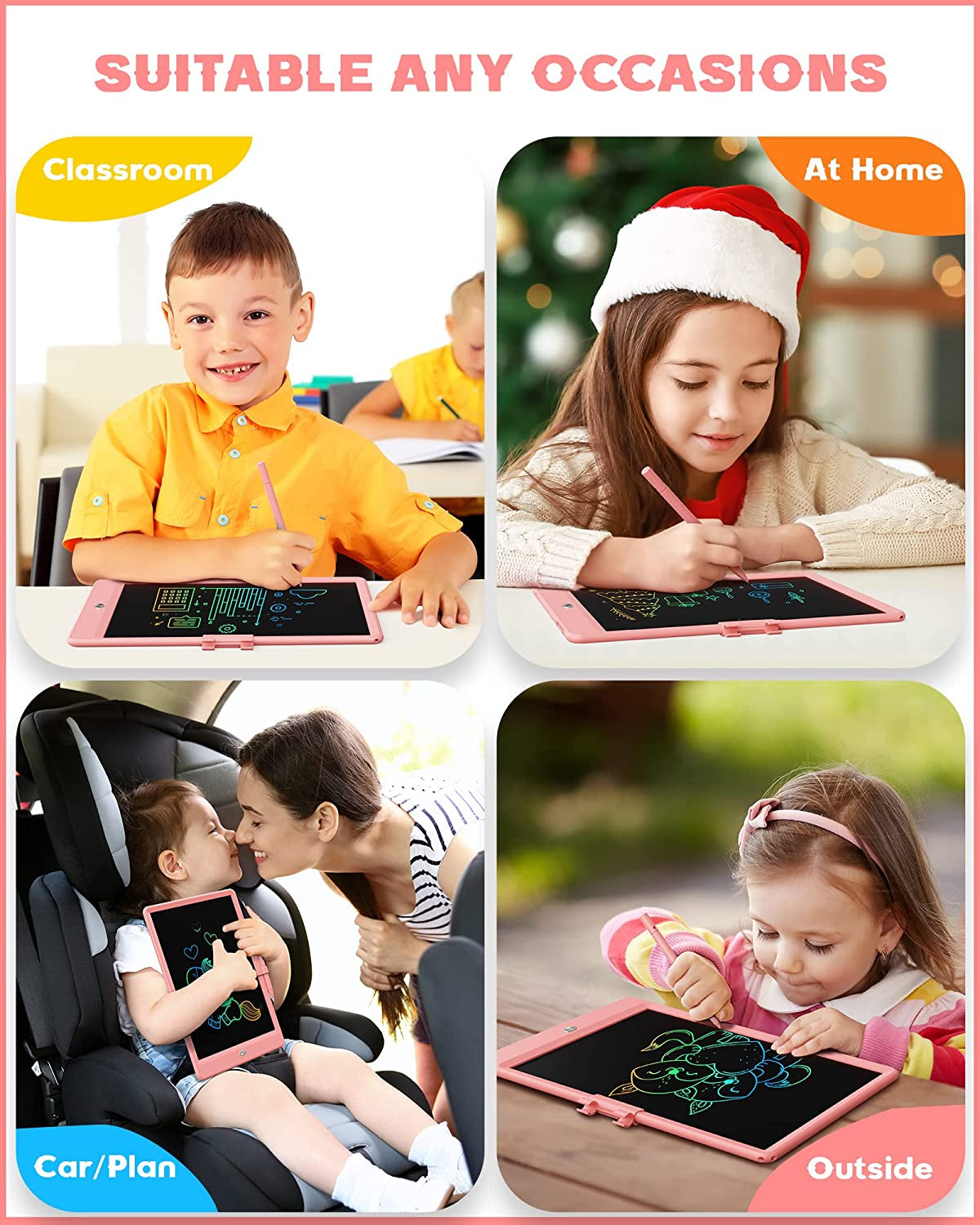 10-INCH LCD WRITING TABLET: AGES 3-8, DRAWING PAD AND DOODLE BOARD