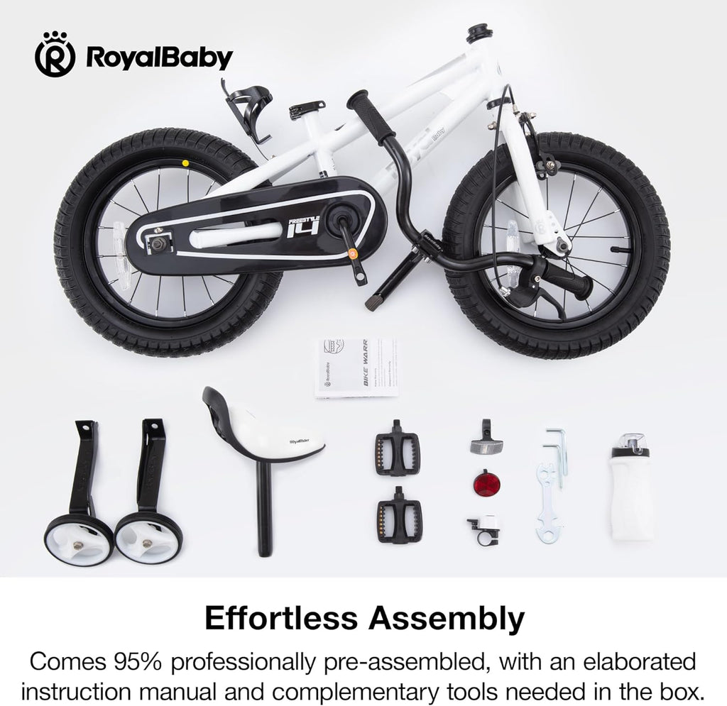 Freestyle Classic & EZ Balance Switchable Bicycle for Kids, Available in 12", 14", 16", and 18" Sizes, Suitable for Ages 3-10