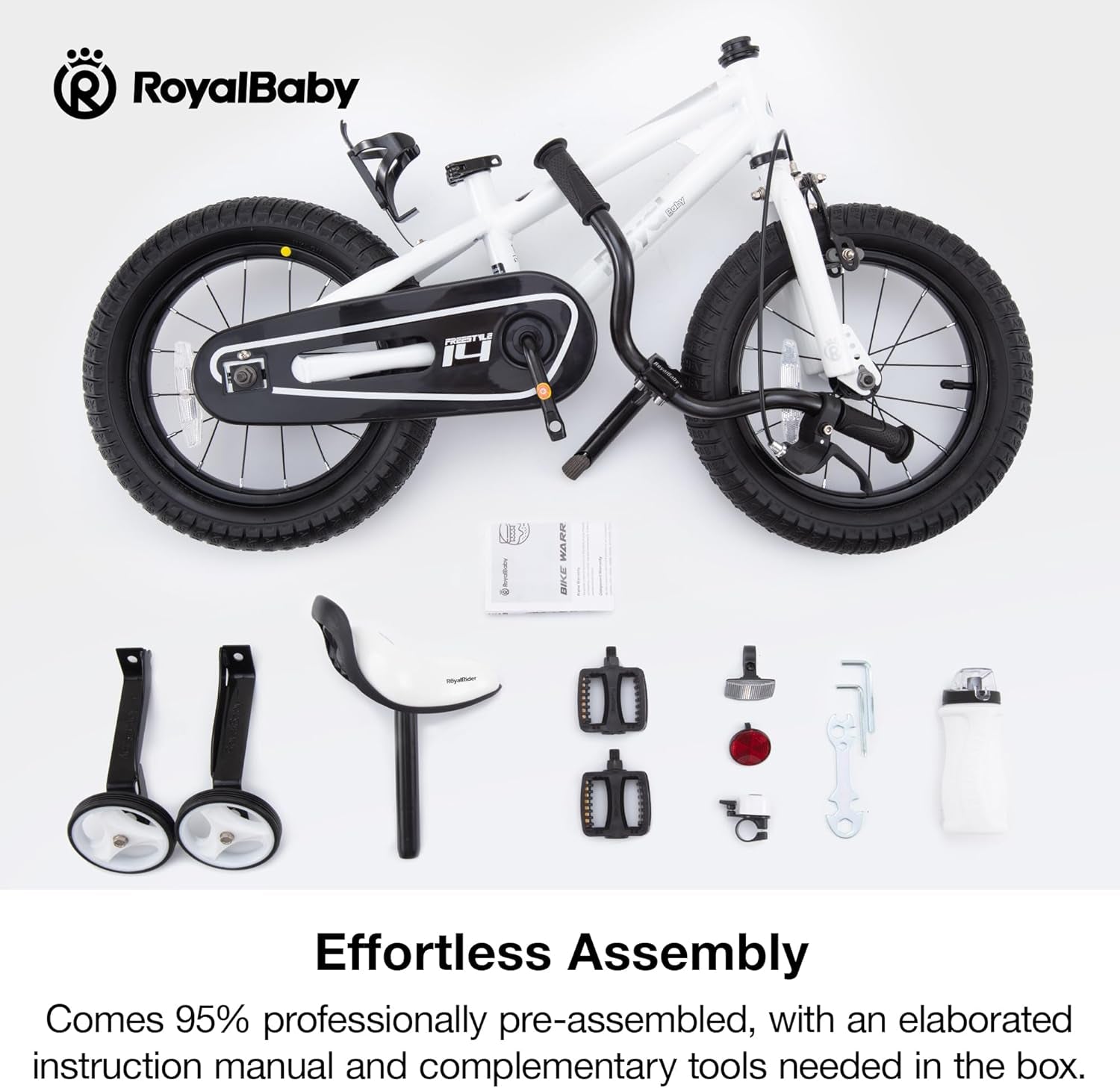 Freestyle Classic & EZ Balance Switchable Bicycle for Kids, Available in 12", 14", 16", and 18" Sizes, Suitable for Ages 3-10