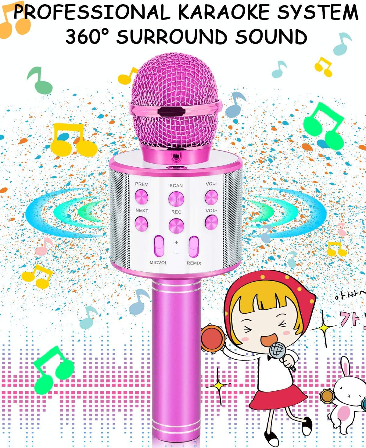 KARAOKE MICROPHONE: AGES 4-12, BOYS AND GIRLS