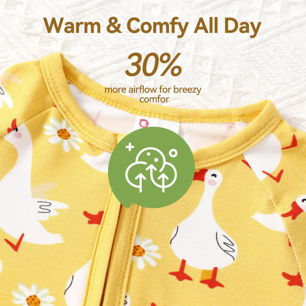 Baby Girl Clothes Unisex Viscose from Bamboo Footless Zip Sleepwear Long Sleeve Snug Fit Baby Pajamas for Newborn Infant Boys Girls Baby Gifts Sleeper 2Pack,0-3 Months