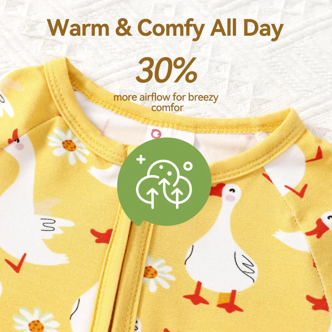 Baby Girl Clothes Unisex Viscose from Bamboo Footless Zip Sleepwear Long Sleeve Snug Fit Baby Pajamas for Newborn Infant Boys Girls Baby Gifts Sleeper 2Pack,0-3 Months