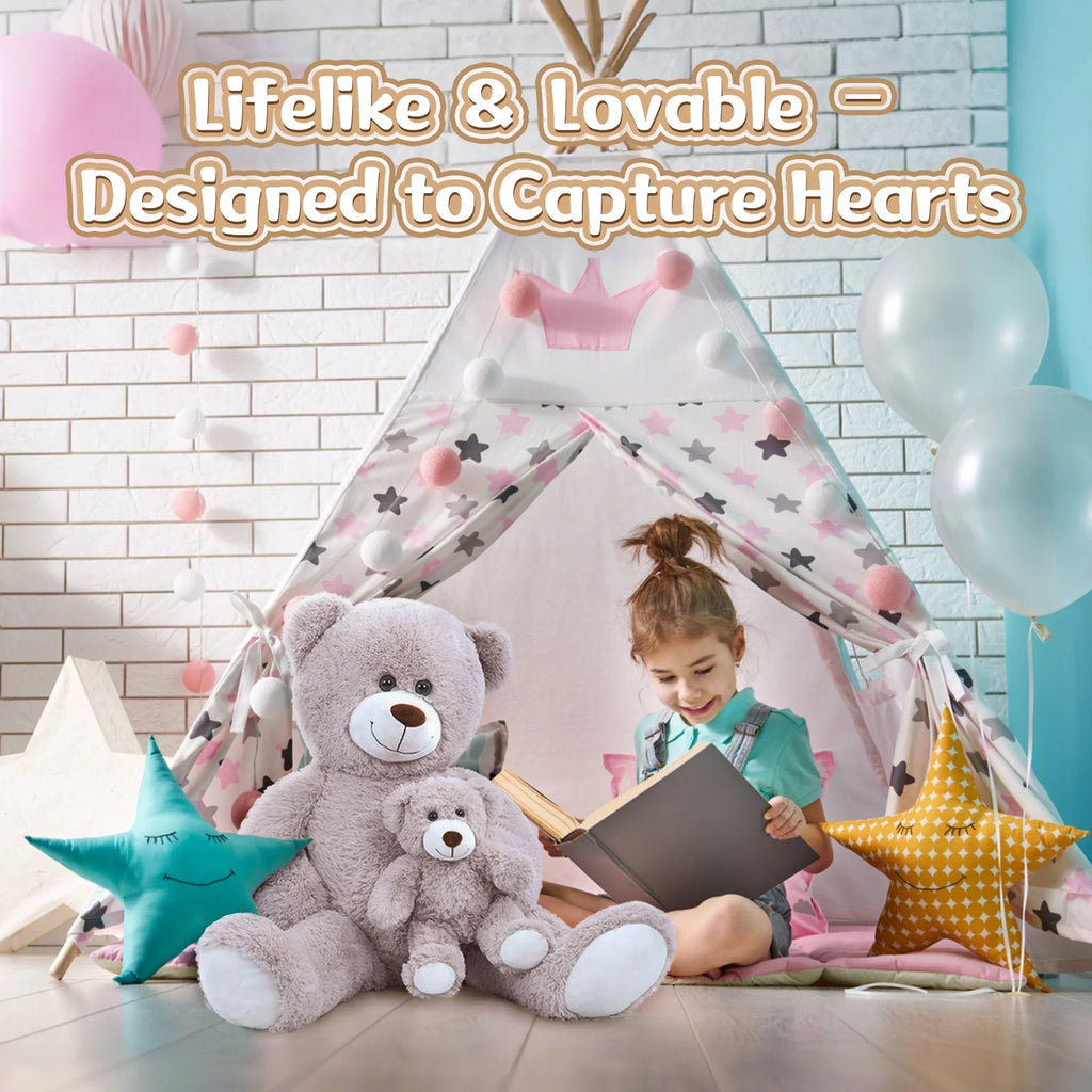 39" Giant Mommy and Baby Soft Plush Teddy Bear - Perfect Cuddle Companions!