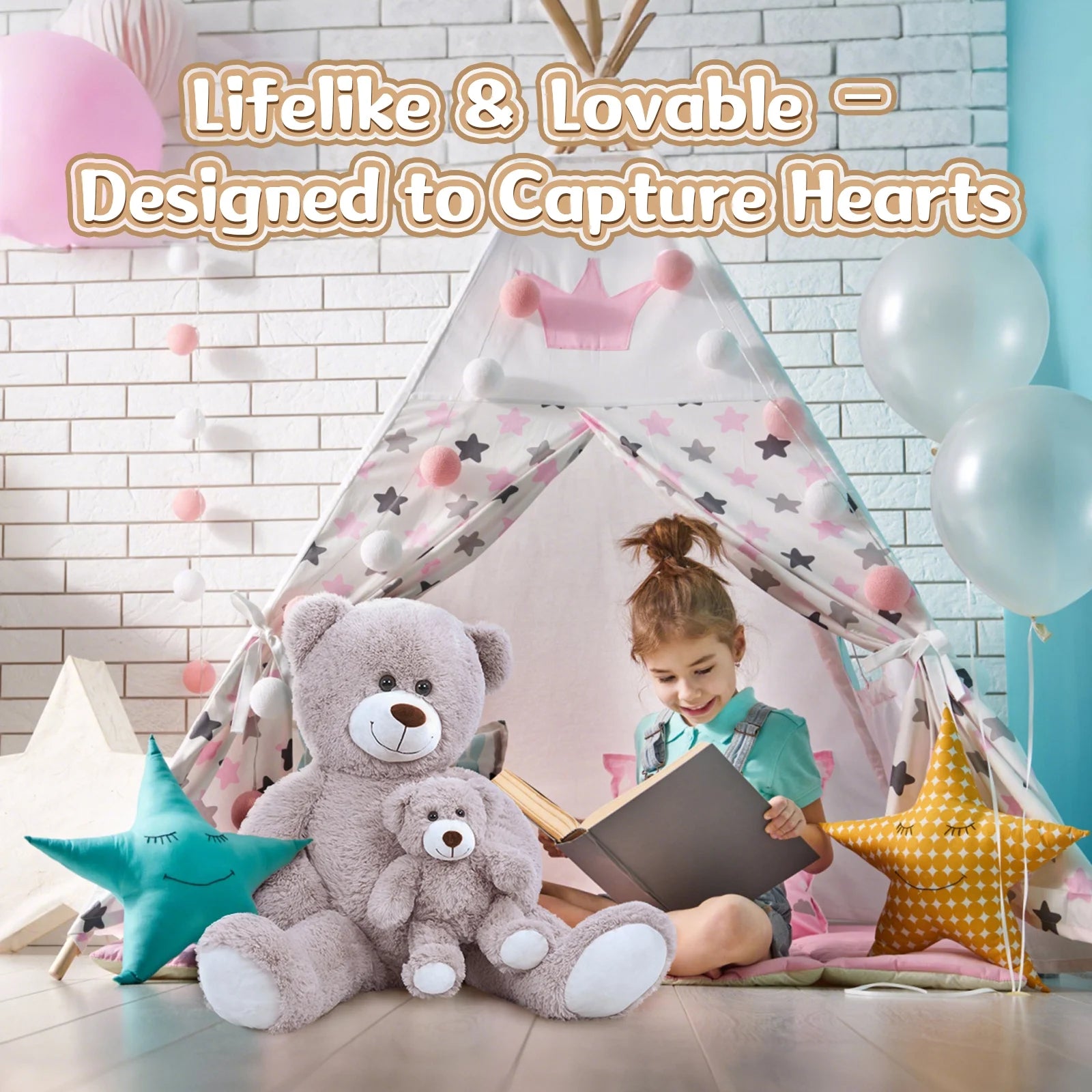 39" Giant Mommy and Baby Soft Plush Teddy Bear - Perfect Cuddle Companions!