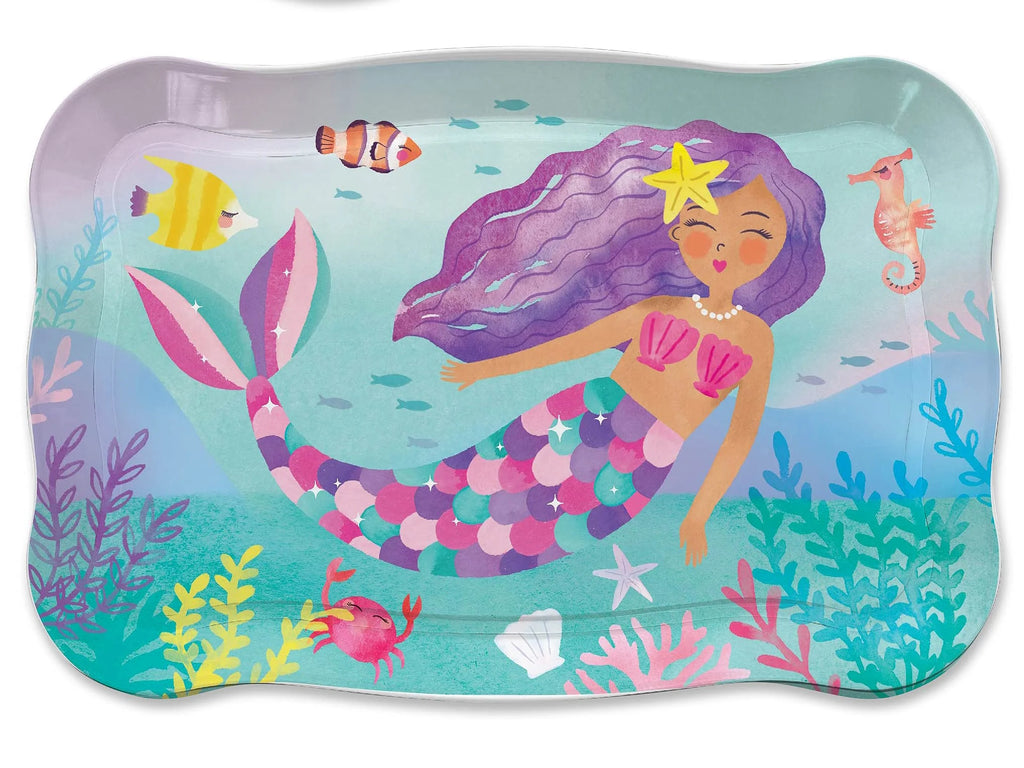 15-PIECE GIRLS PLAY TIN TEA SET WITH CARRYING CASE