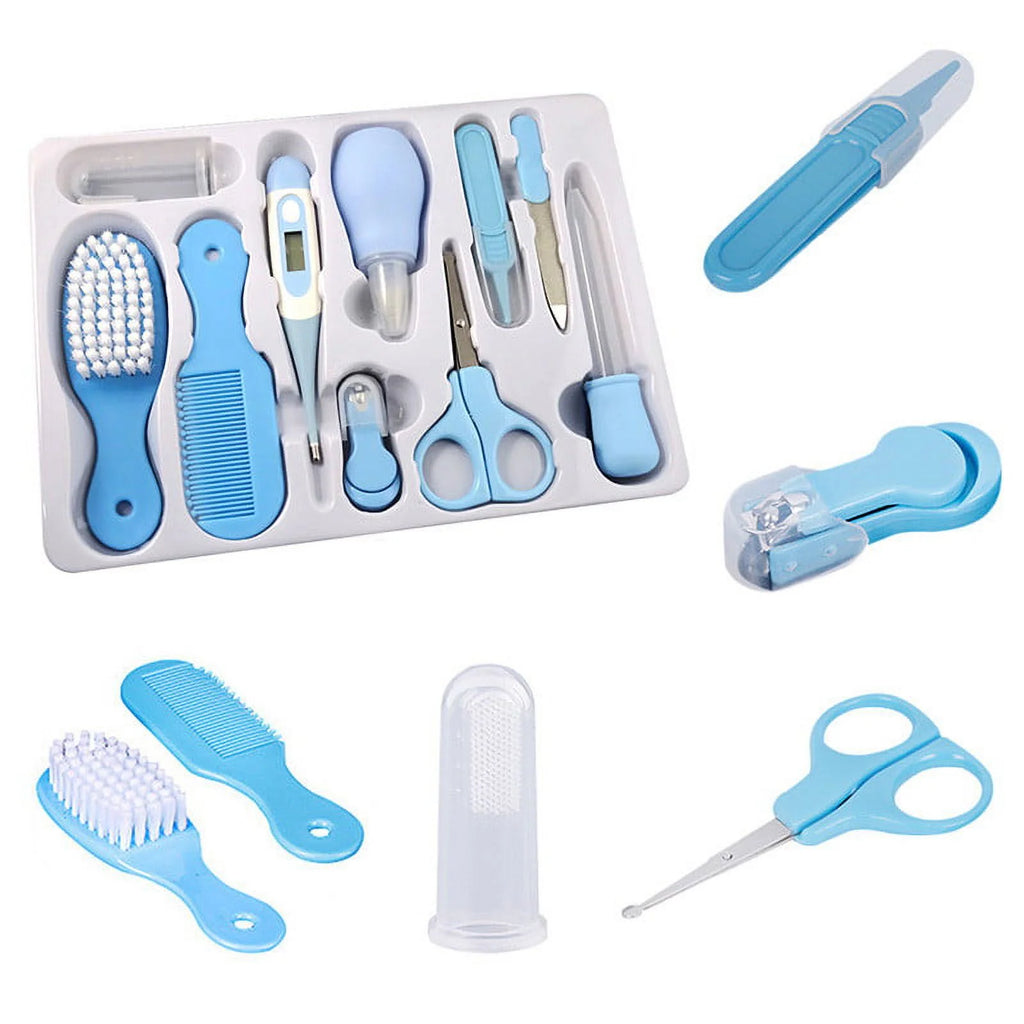 10-Piece Portable Newborn Baby Health Care and Grooming Kit - Essential Tools for New Parents
