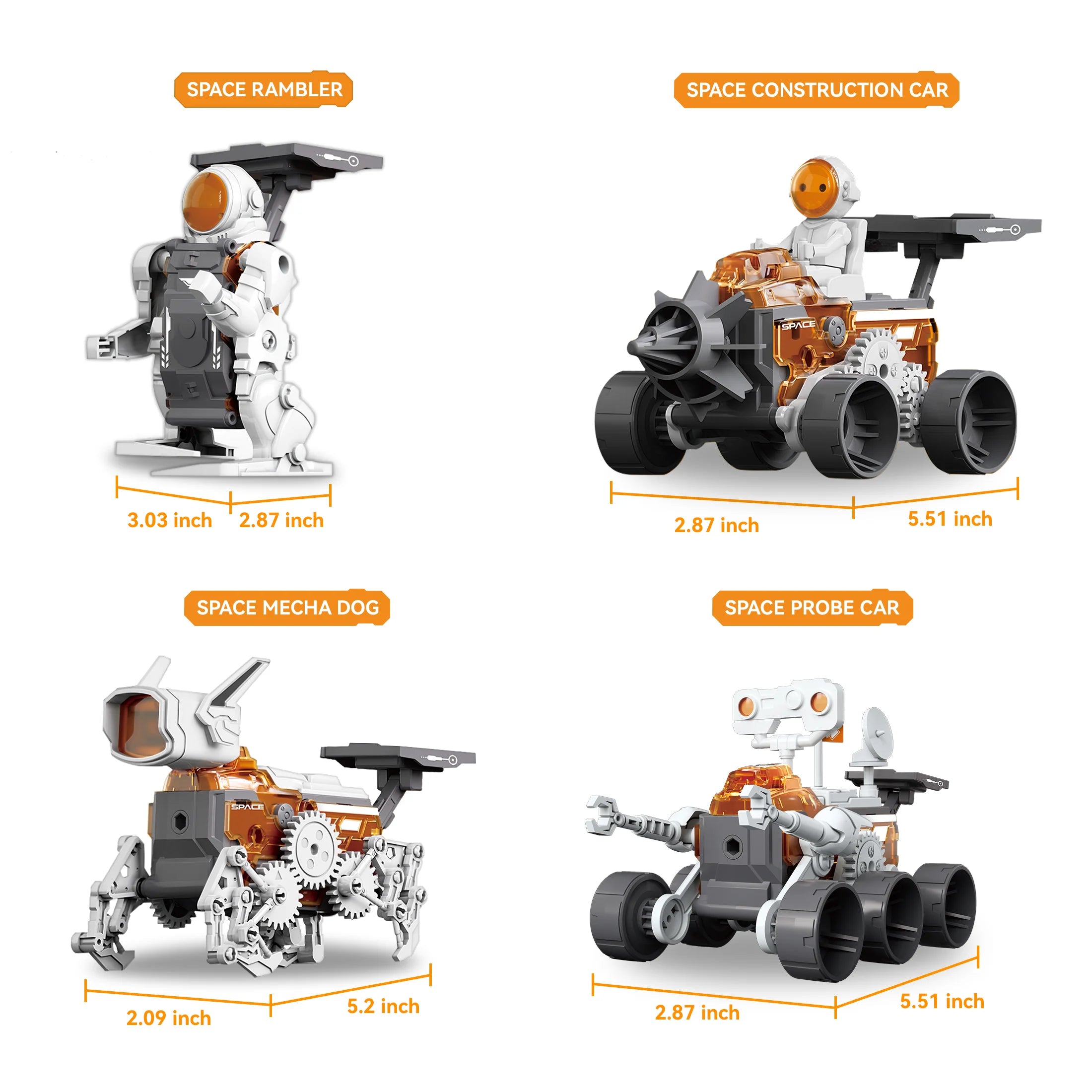 4-In-1 Solar Robot STEM Kits - Exciting DIY Space Projects for Kids Ages 8-16, Perfect Birthday Gift for Boys and Girls!