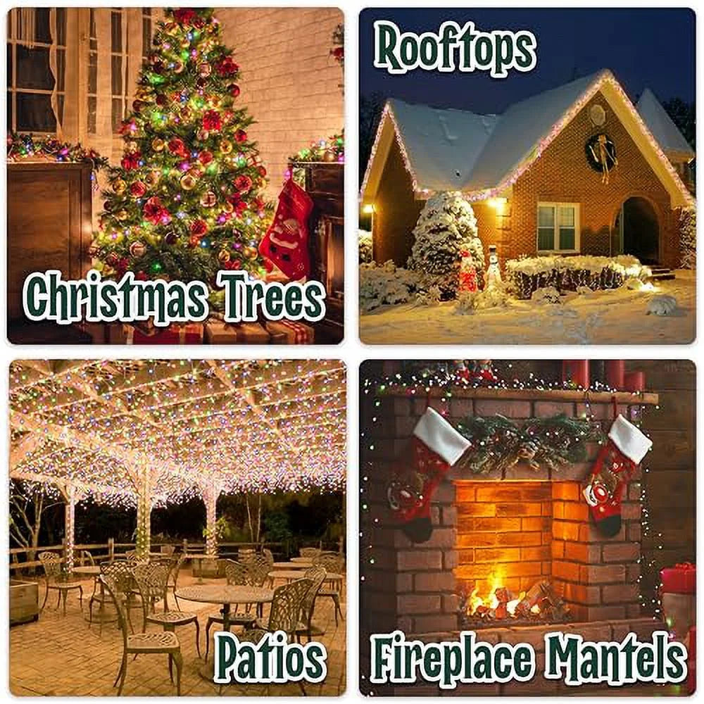 50 Incandescent String Lights Green Wire (Multicolor Bulbs )