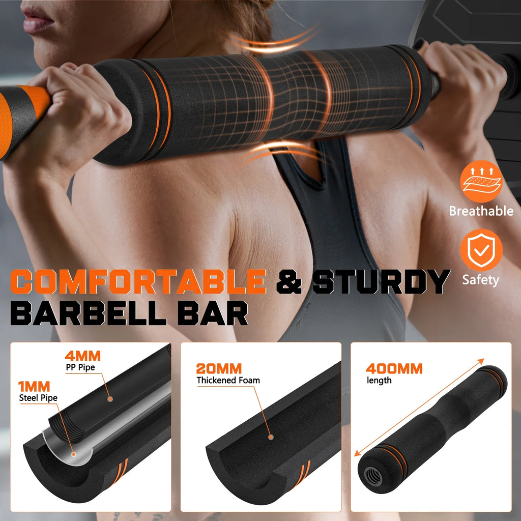 66Lb 4-in-1 Adjustable Dumbbells Set - Versatile Free Weight Set for Home Gym, Includes Barbell, Kettlebells & Push-Up Stand for All Fitness Levels