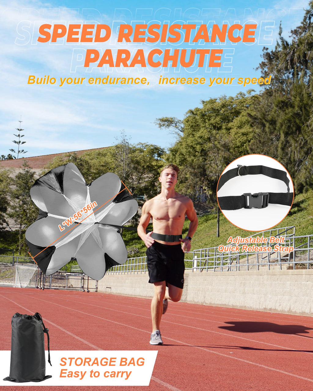 DF  Ultimate Speed and Agility Training Set for Kids - 20Ft Ladder, Cones, Hurdles, Resistance Parachute & Jump Rope for Basketball & Soccer