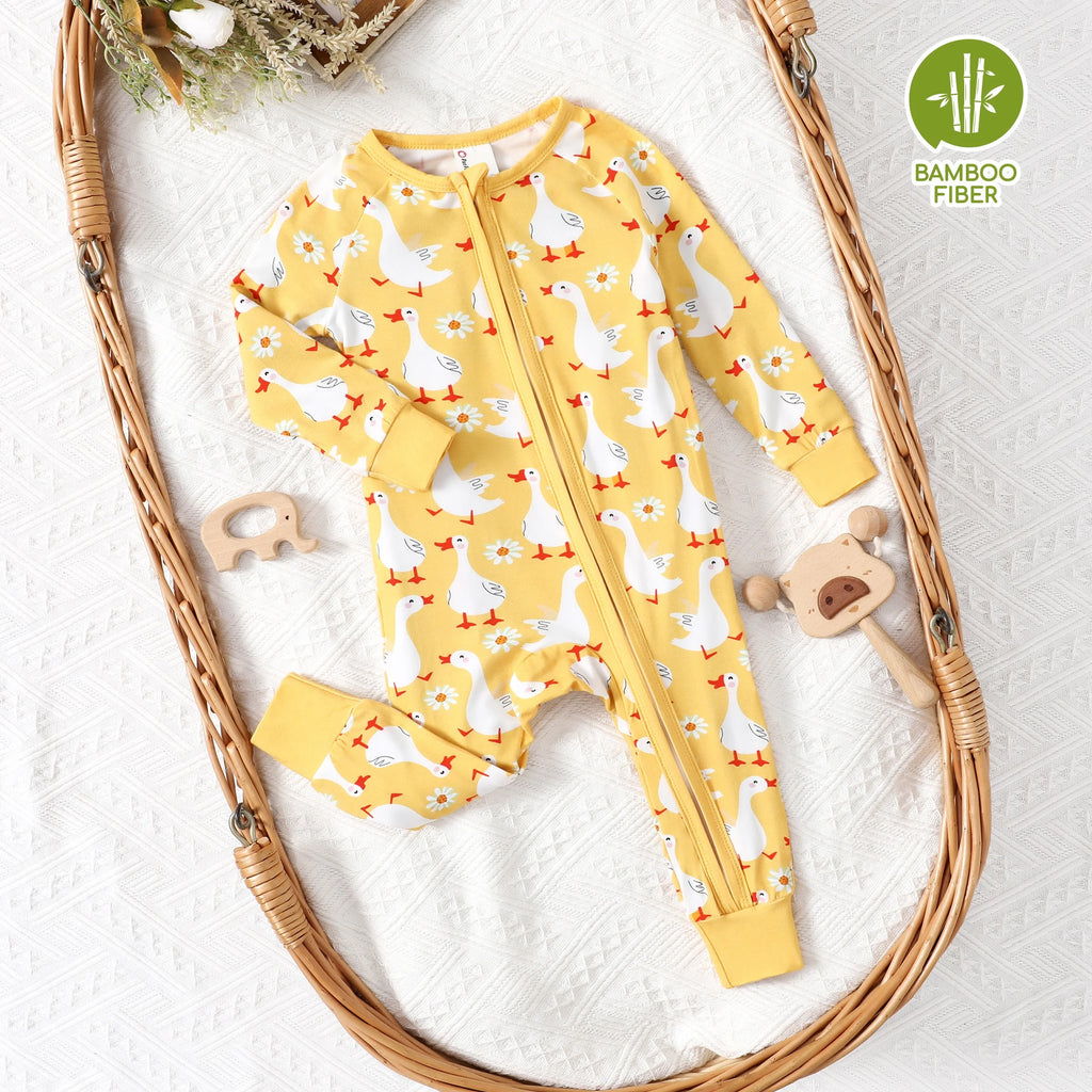 Baby Girl Clothes Unisex Viscose from Bamboo Footless Zip Sleepwear Long Sleeve Snug Fit Baby Pajamas for Newborn Infant Boys Girls Baby Gifts Sleeper 2Pack,0-3 Months