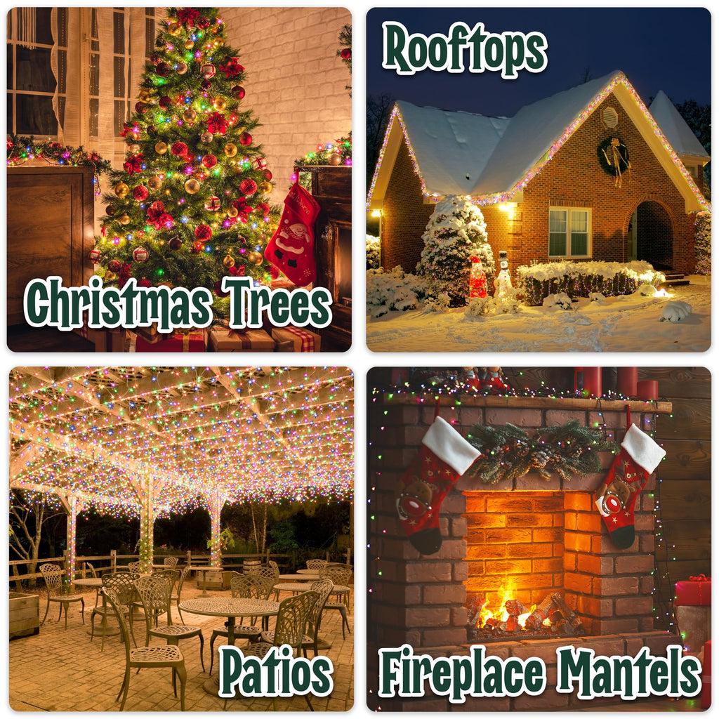 50 Incandescent String Lights Green Wire (Multicolor Bulbs )