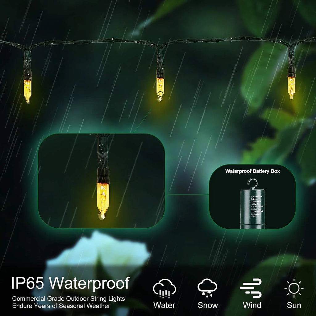 Christmas Lights, Battery Operated String Lights 100 LED 33Ft Mini Lights for Christmas Tree Wreath Party Christmas Decor, Warm White