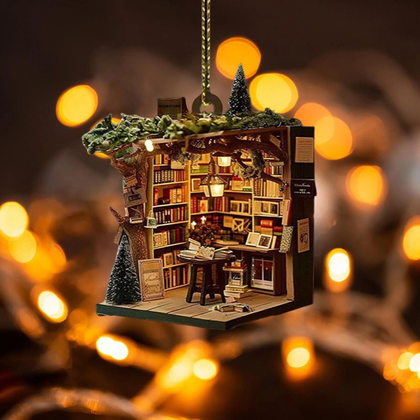 2024 Christmas Christmas Tree Decorations Acrylic Navidad Decoration Bookshelf Pendant Christmas Christmas Tree Decorations Tree Hanging Decorations Stacking Christmas Interior Decorations