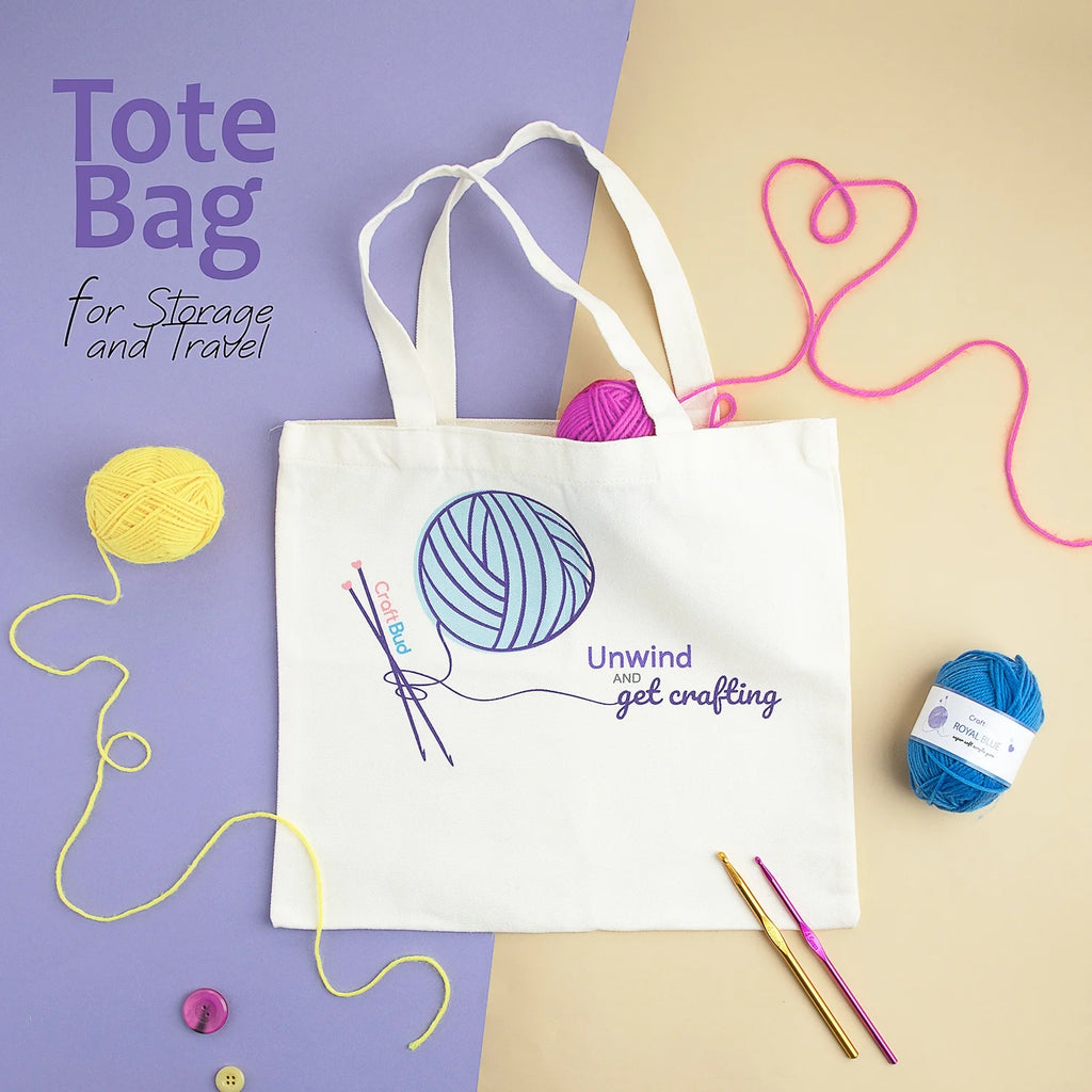 Crochet Kits for Beginners, 1100 Yards for Crochet Yarn Balls and 12 Pcs Crochet Hooks Set , Tote Bag for Travel