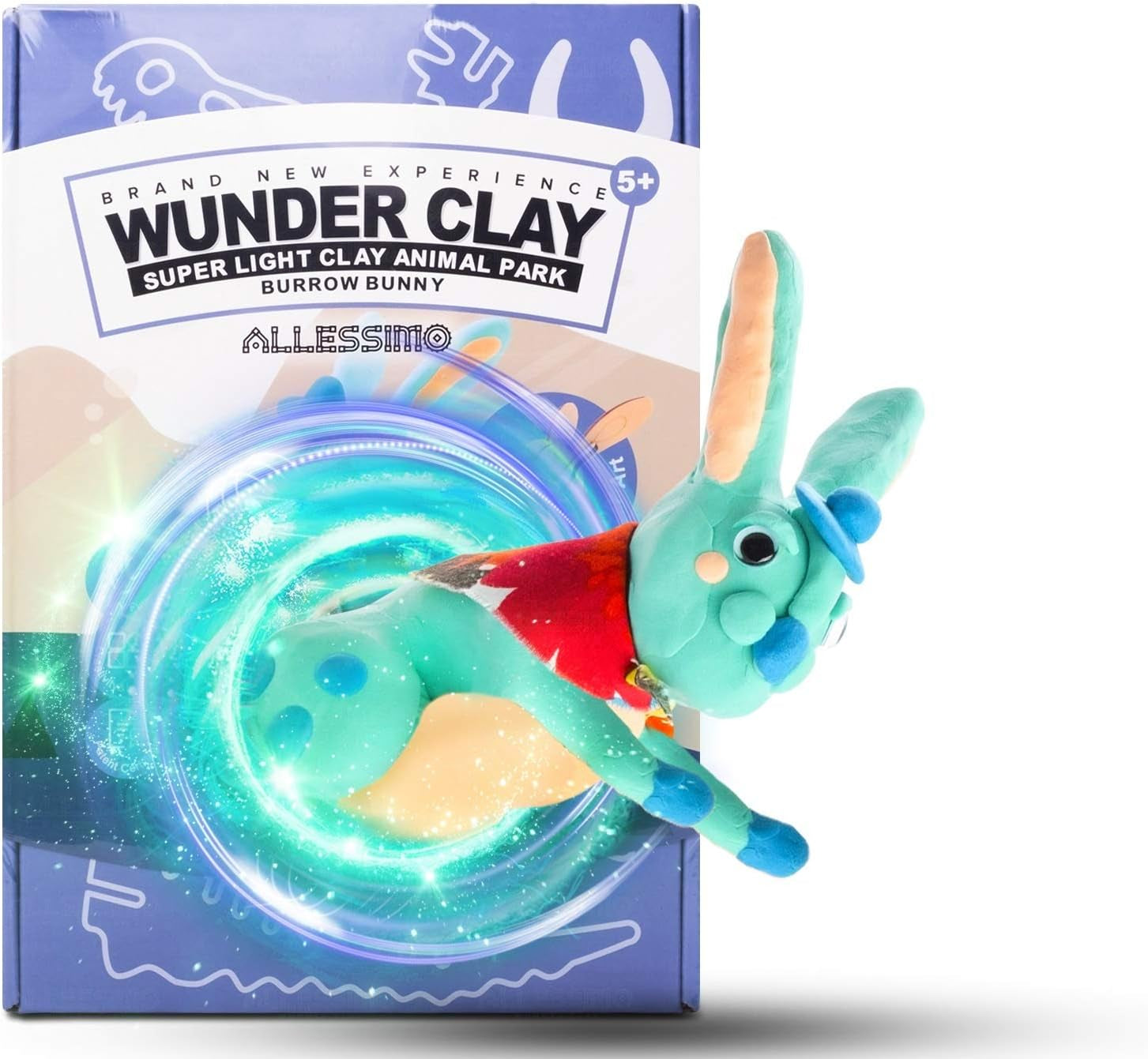 Wunderclay 3D Air-Dry Clay Puzzle Rabbit Kit for Children Ages 5 and Up - Jigsaw Assembly Activity