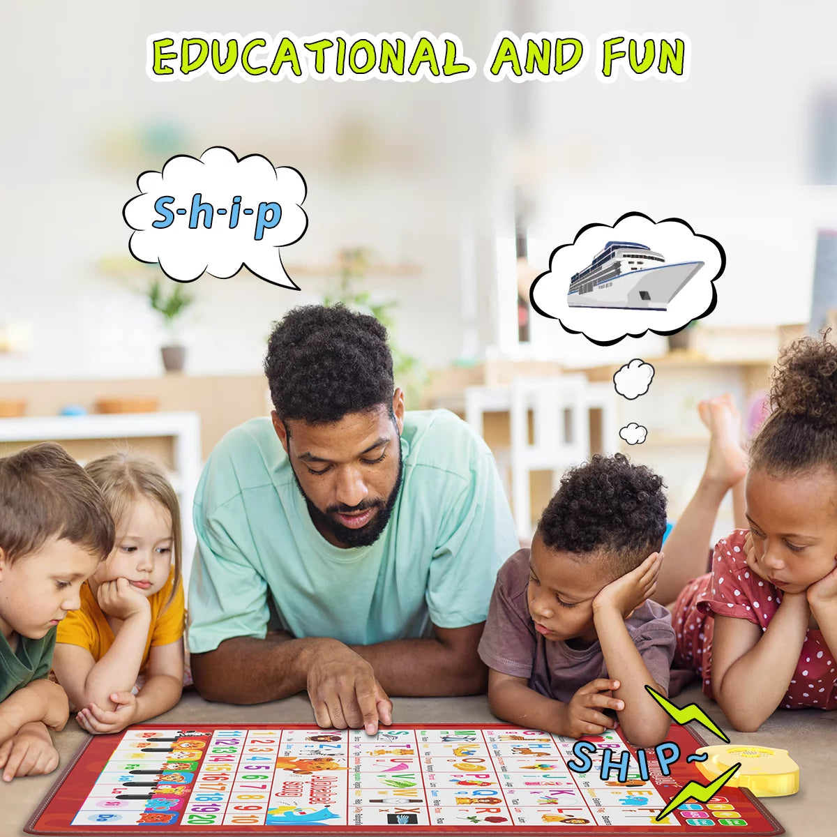 Electronic Alphabet Wall Chart: Learning Toy Ages 2-6: English & Spanish