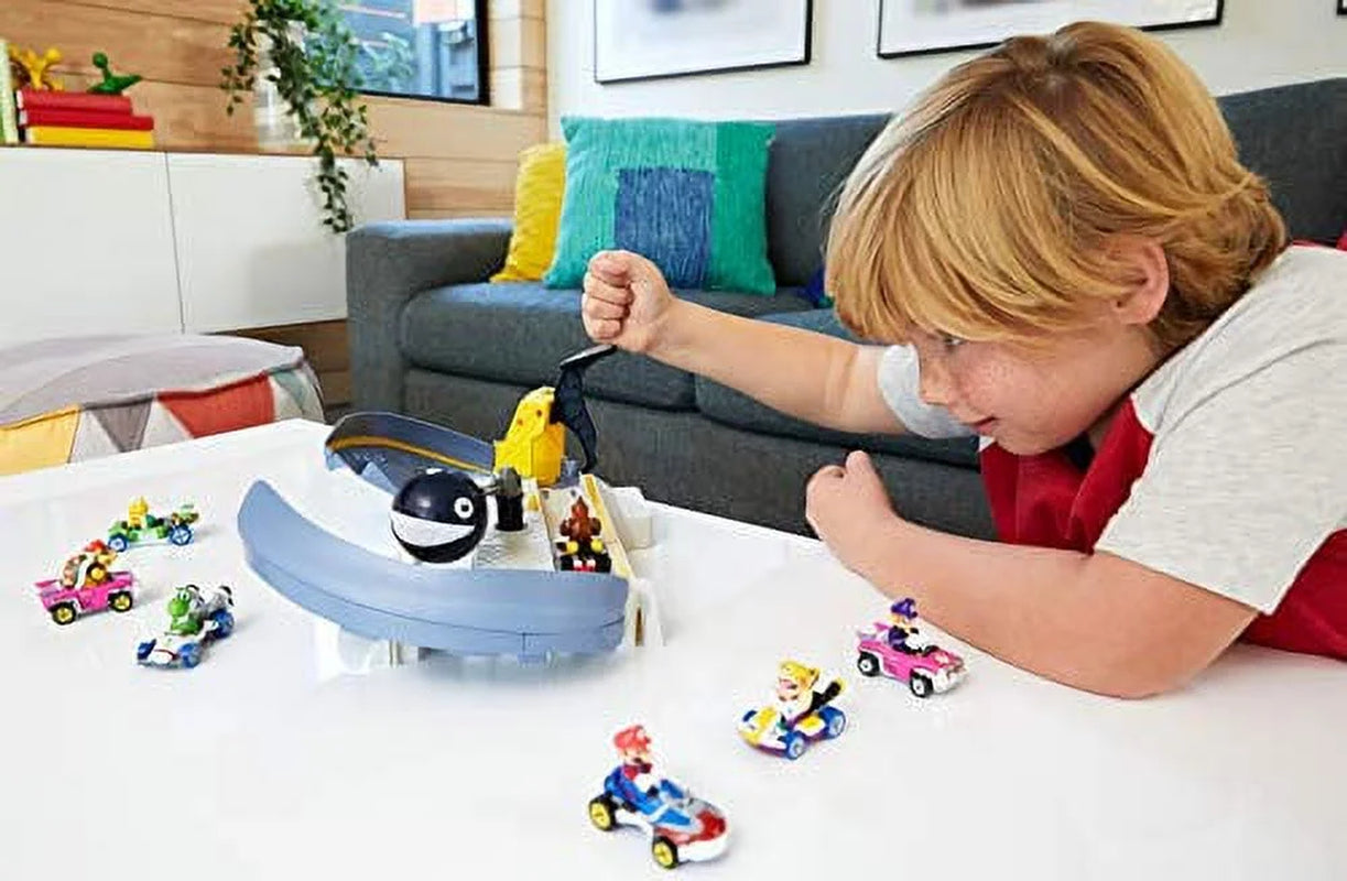 Mario Kart Chain Chomp Track Set - Ultimate Racing Fun with Mario Kart Vehicles!