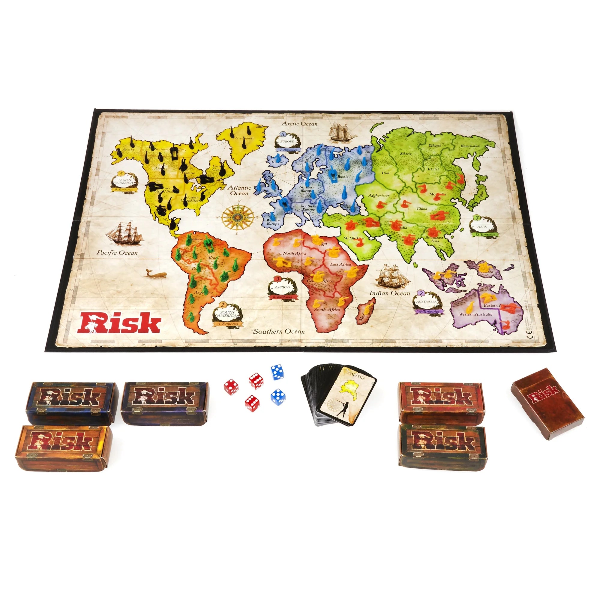 Ultimate Risk Board Game: Strategic War Fun for 2-5 Players, Ages 10+ - Perfect for Family Game Night!